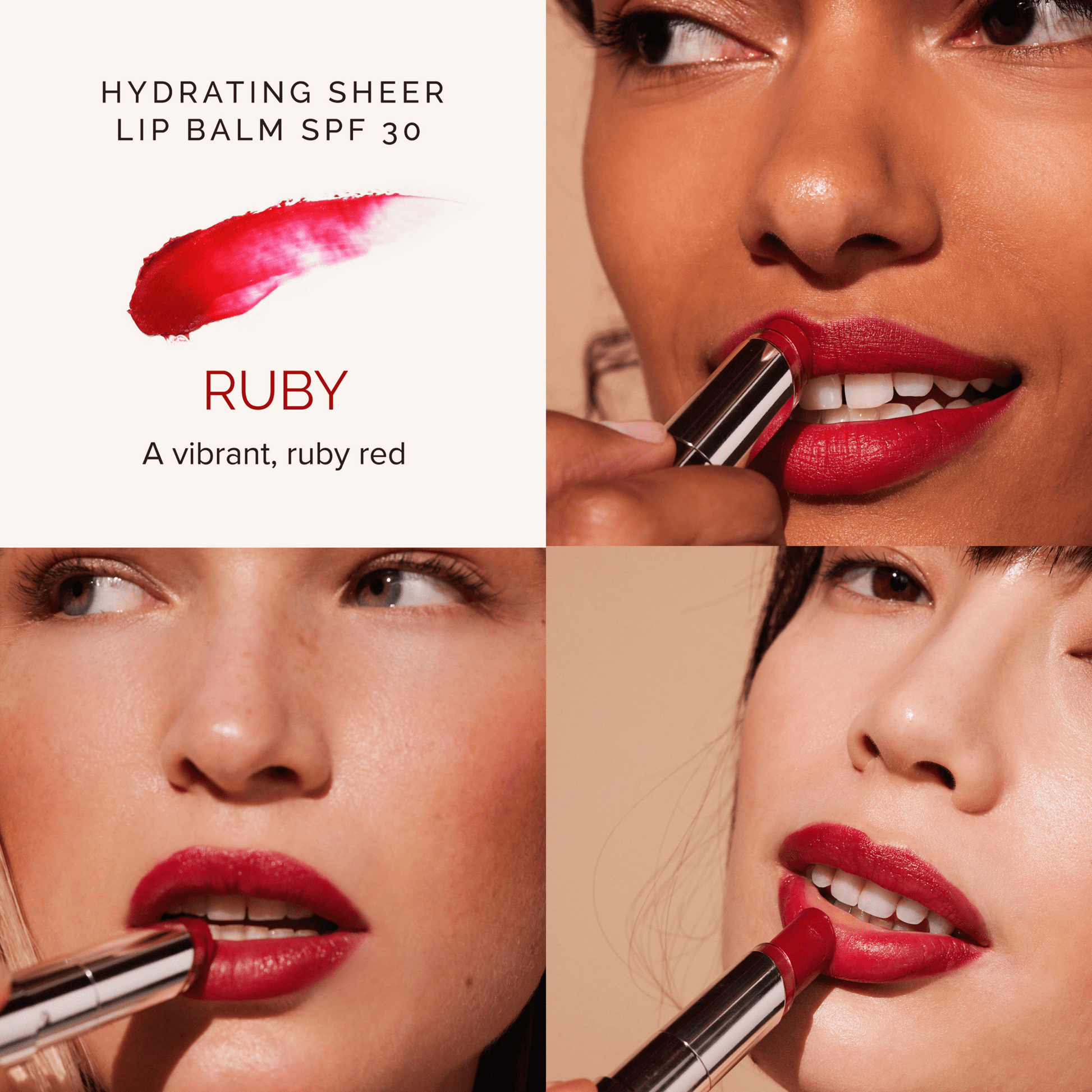 MDSolarSciences Hydrating Sheer Lip Balm Trio SPF 30 The Vivids (Spice, Ruby, Blush) - DermStreet