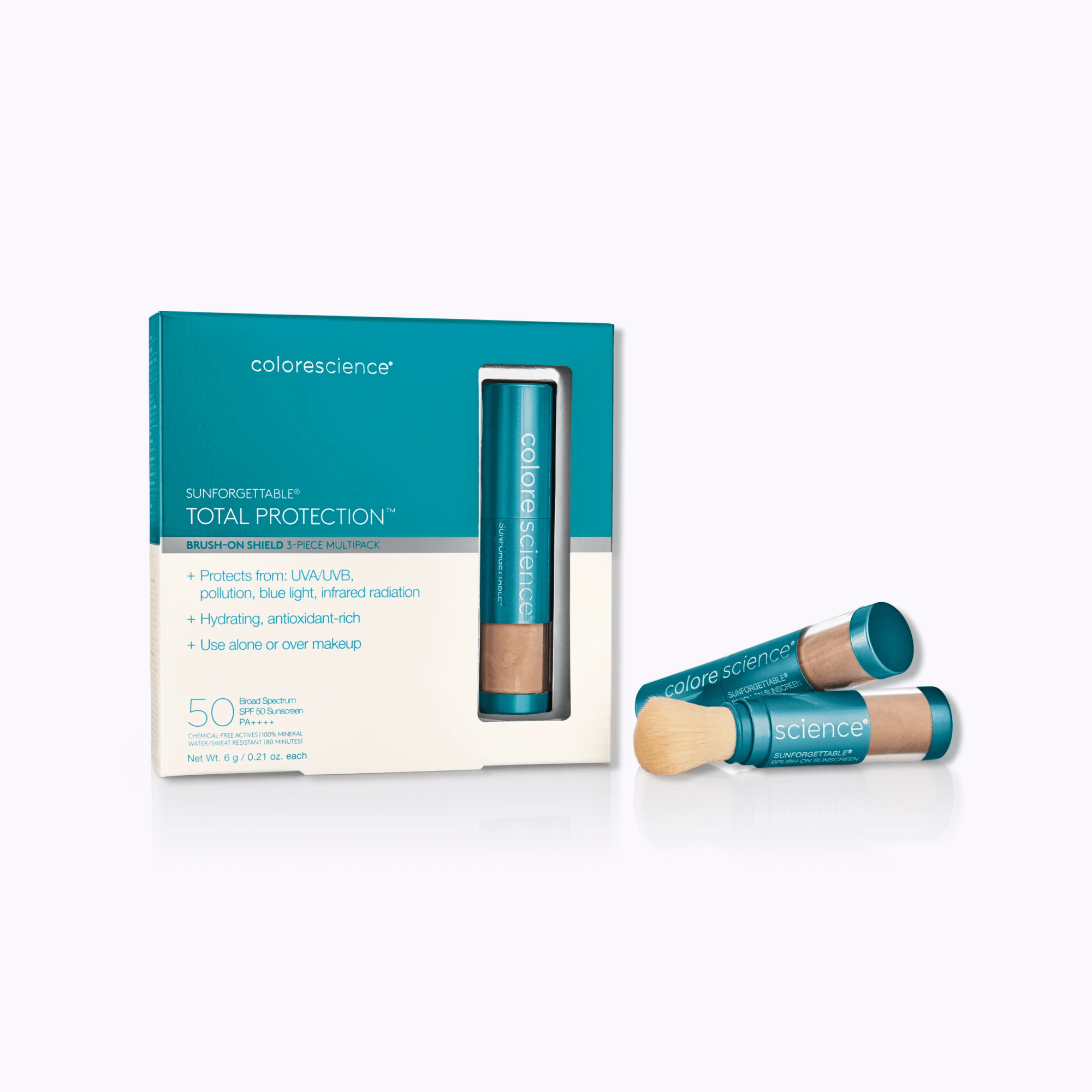 Colorescience Sunforgettable Total Protection Brush - On Shield SPF 50 Multipack - DermStreet