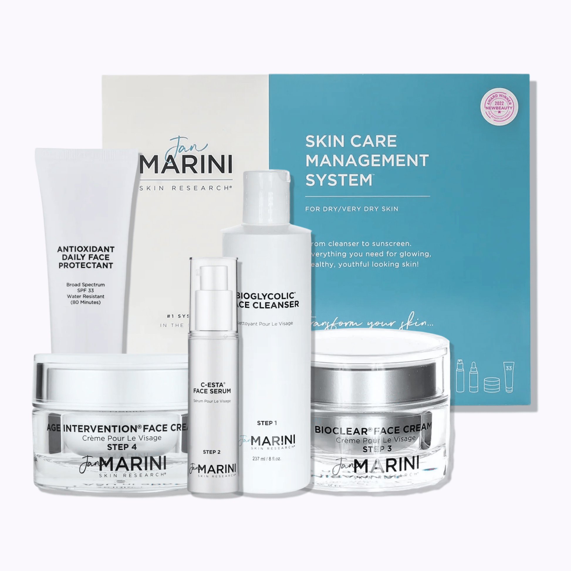 Jan Marini Skin Care Management System - Dry/Very Dry w/ Daily Physical Protectant SPF 33 - DermStreet