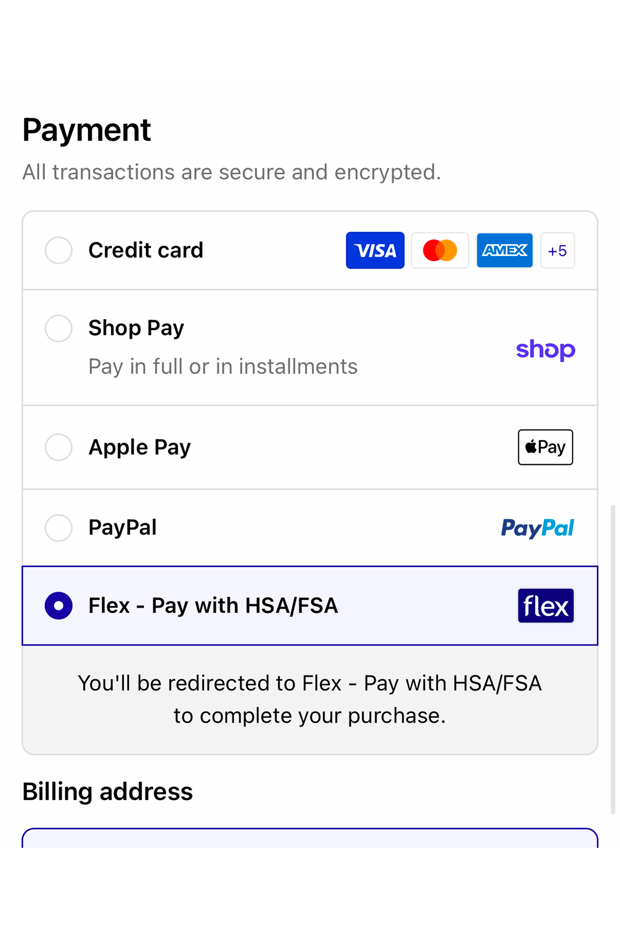 Payment step 2