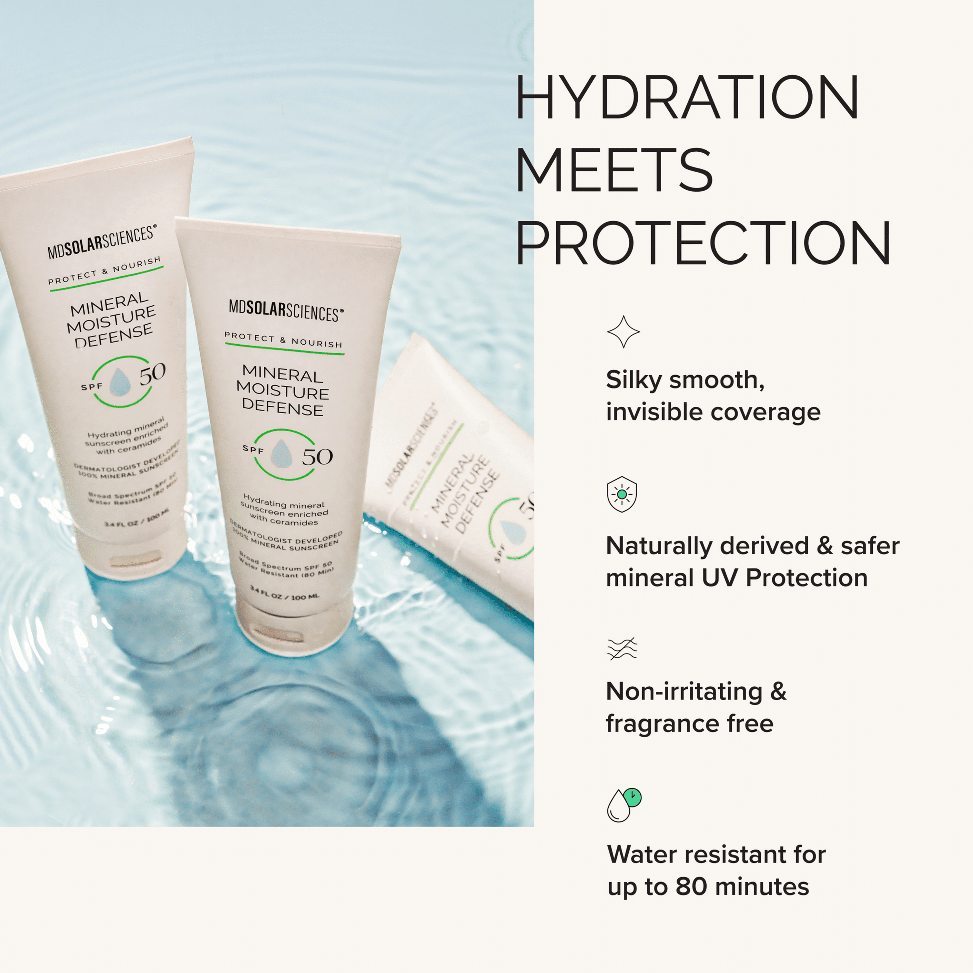 MDSolarSciences Mineral Moisture Defense SPF 50 - DermStreet