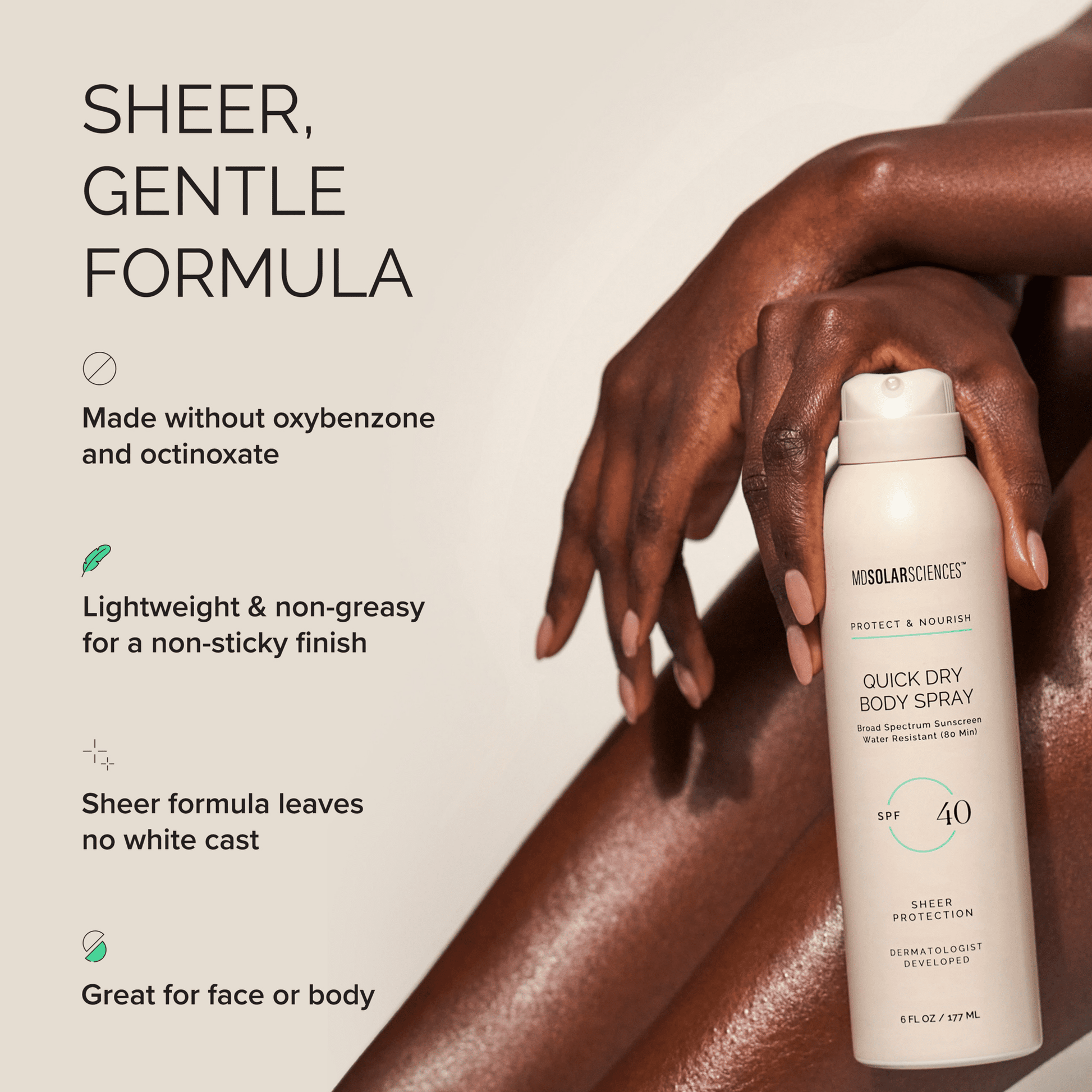 MDSolarSciences Quick Dry Body Spray SPF 40 - DermStreet