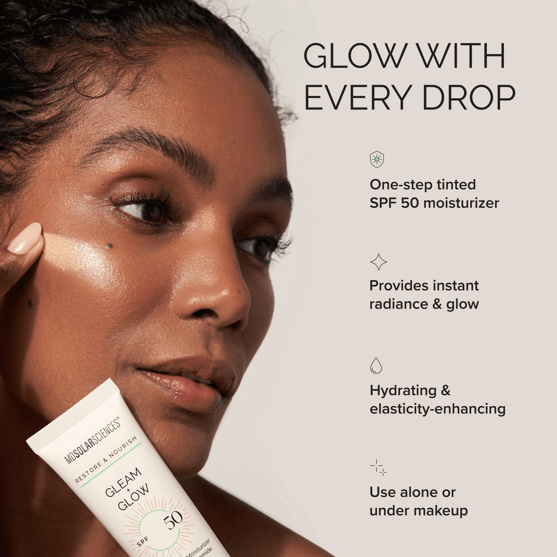 MDSolarSciences Gleam + Glow SPF 50 - DermStreet