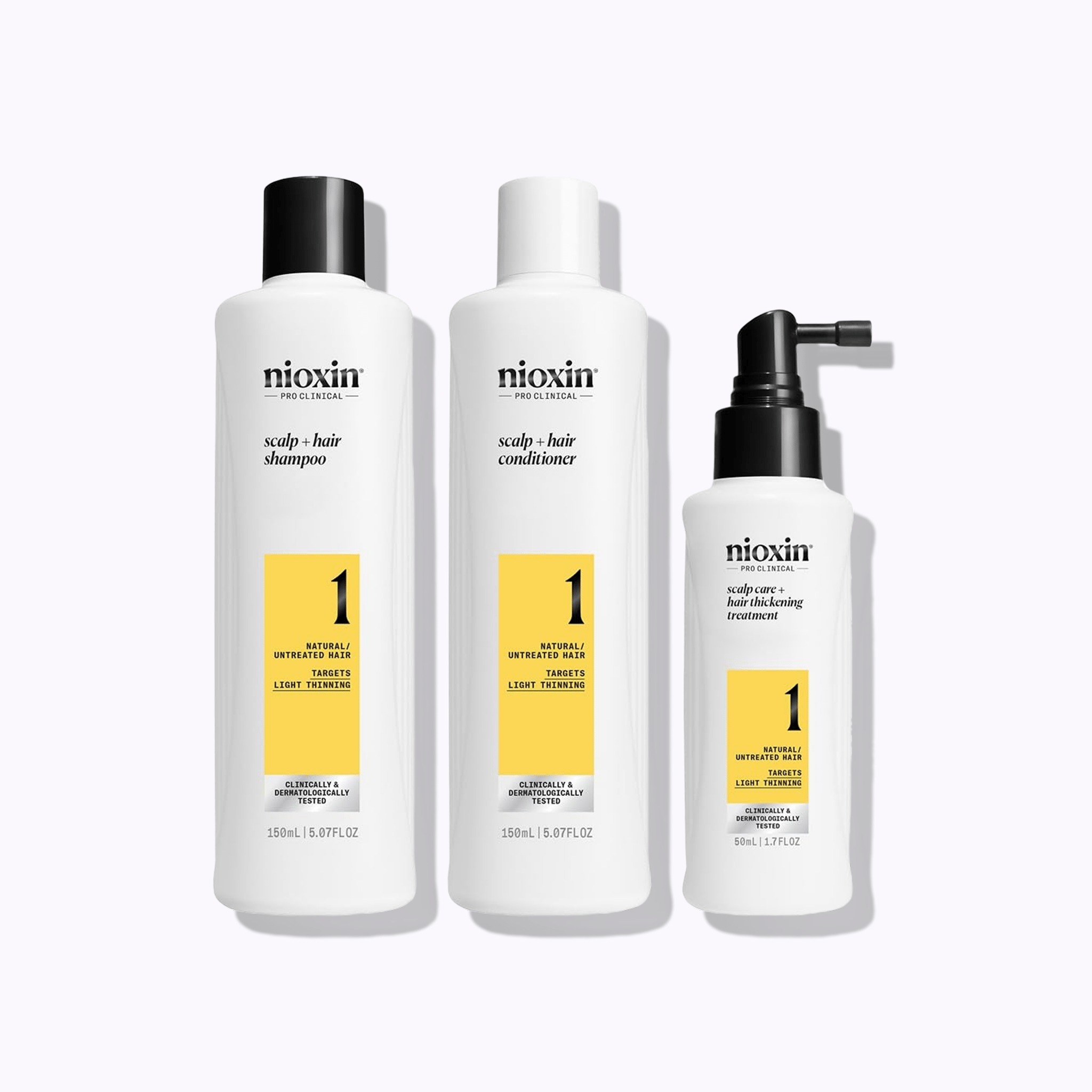 Nioxin System 1 Kit for Natural Untreated Hair with Light Thinning - DermStreet