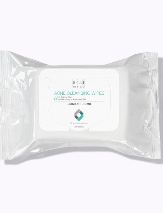 Obagi SUZANOBAGIMD On the Go Cleansing Wipes for Oily or Acne Prone Skin (25 count) - DermStreet