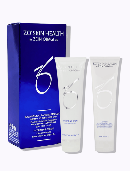 ZO Skin Health Balancing Cleansing Emulsion Normal to Sensitized Skin + Hydrating Creme - DermStreet