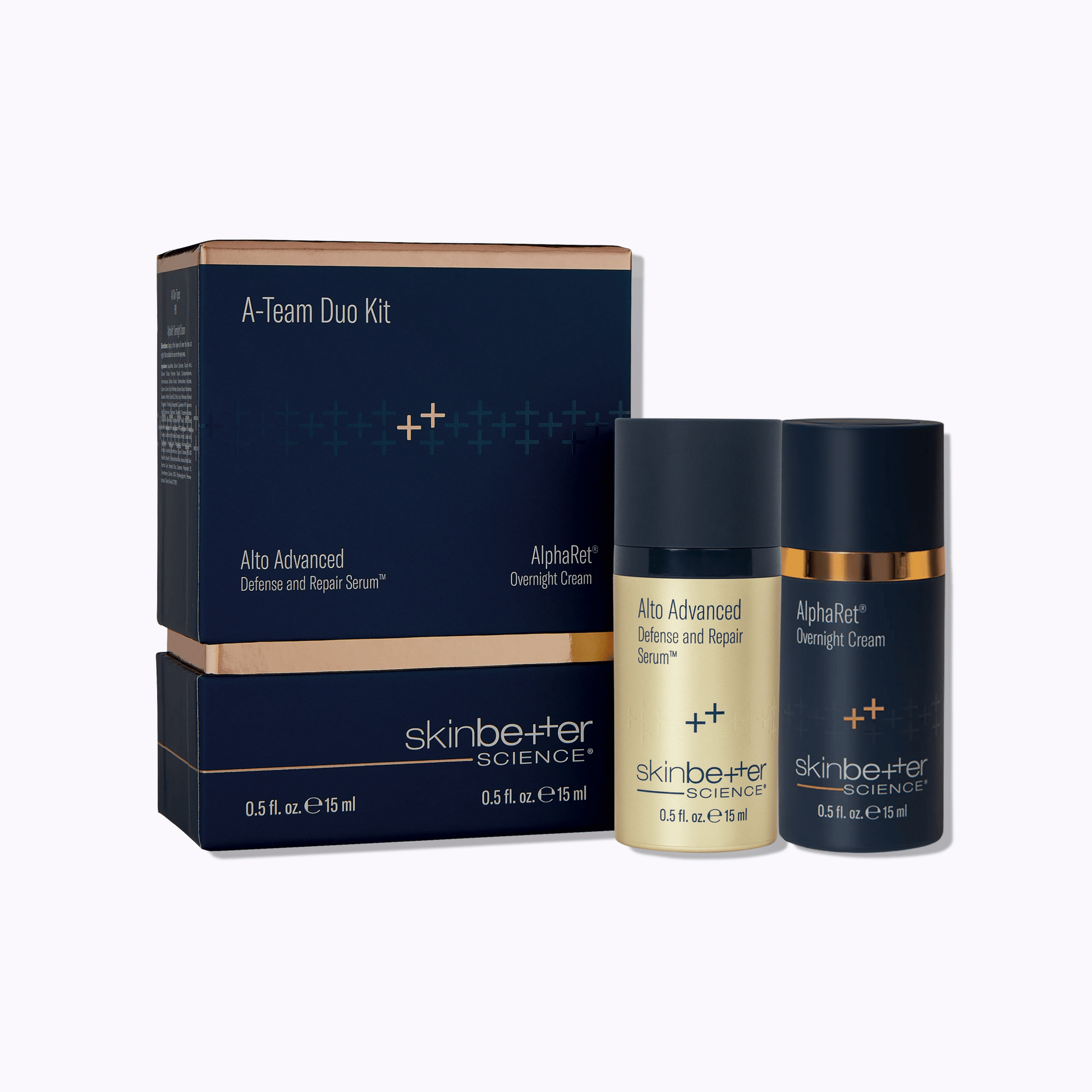 skinbetter science A - Team Duo Kit AlphaRet Overnight Cream & Alto Advanced Defense Serum - DermStreet